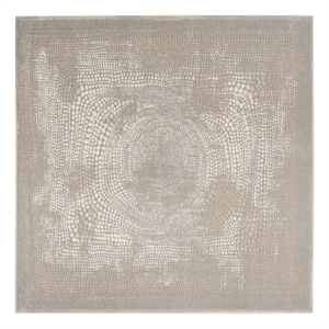 Safavieh Meadow 6'-7&quot x 6'-7&quot Polyester Power Loomed Rug in Ivory / Gray
