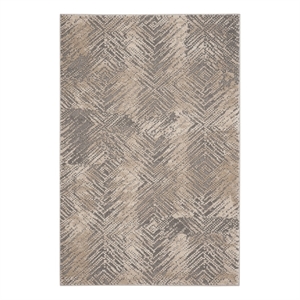 Safavieh Meadow 3'-3&quot x 5'-0&quot Polyester Power Loomed Rug in Ivory / Gray