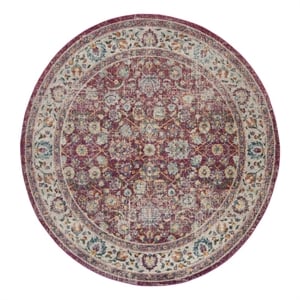Safavieh Merlot 100 6'-7&quot x 6'-7&quot Cotton Power Loomed Rug in Red / Multi-Color