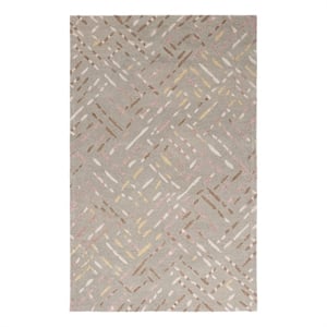 Safavieh Metro 3'-0&quot x 5'-0&quot Wool and Cotton Hand Tufted Rug in Taupe / Pink