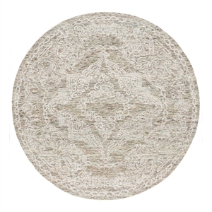 Safavieh Metro 6'-0&quot x 6'-0&quot Wool Hand Tufted Rug in Teal / Ivory