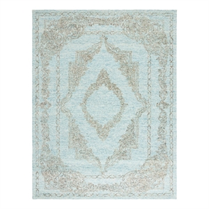 Safavieh Metro 6'-0&quot x 9'-0&quot Wool Hand Tufted Rug in Light Blue / Green