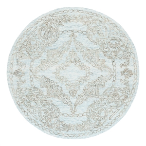 Safavieh Metro 6'-0&quot x 6'-0&quot Wool Hand Tufted Rug in Light Blue / Green