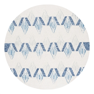 Safavieh Metro 6'-0&quot x 6'-0&quot Wool Hand Tufted Rug in Ivory / Blue