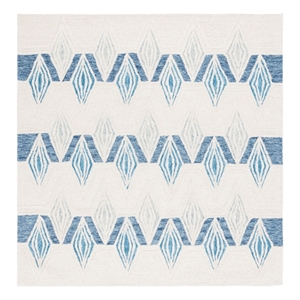 Safavieh Metro 6'-0&quot x 6'-0&quot Wool Hand Tufted Rug in Ivory / Blue