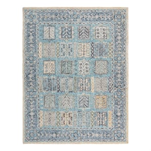 Safavieh Metro 8'-0&quot x 10'-0&quot Wool and Cotton Hand Tufted Rug in Teal / Blue