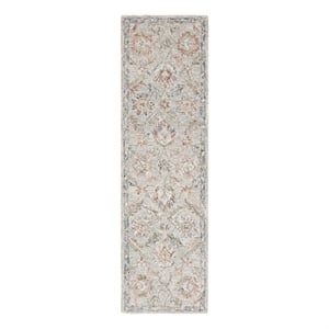 Safavieh Metro 2'-3&quot x 8'-0&quot Wool and Cotton Hand Tufted Rug in Gray / Rust
