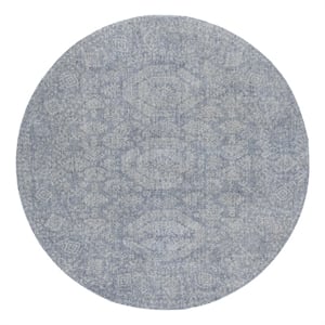Safavieh Maharaja 6'-0&quot x 6'-0&quot Wool and Cotton Hand Loomed Rug in Blue