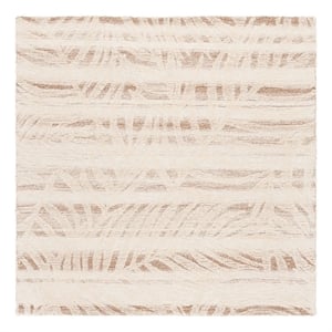 Safavieh Metro 6'-0&quot x 6'-0&quot Wool and Cotton Hand Tufted Rug in Beige / Ivory