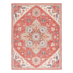 Safavieh Metro 6'-0&quot x 9'-0&quot Wool and Cotton Hand Tufted Rug in Red / Beige