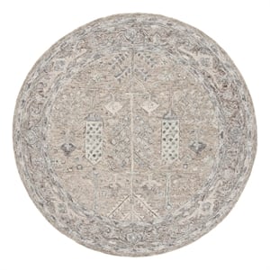 Safavieh Metro 6'-0&quot x 6'-0&quot Wool and Cotton Hand Tufted Rug in Gray / Ivory