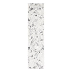 Safavieh Metro 2'-3&quot x 9'-0&quot Wool and Cotton Hand Tufted Rug in Gray / Ivory