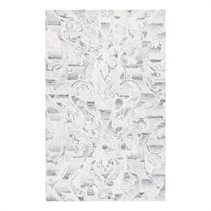 Safavieh Metro 4'-0&quot x 6'-0&quot Wool and Cotton Hand Tufted Rug in Gray / Ivory