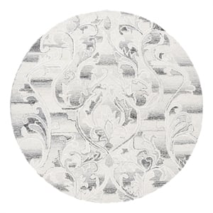 Safavieh Metro 6'-0&quot x 6'-0&quot Wool and Cotton Hand Tufted Rug in Gray / Ivory