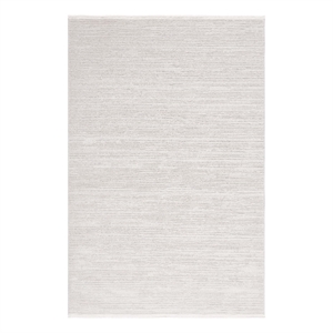 Safavieh Mila 4'-0&quot x 6'-0&quot Polyester Power Loomed Rug in Ivory / Light Gray