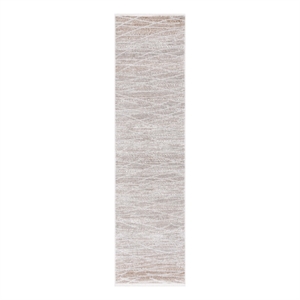 Safavieh Mila 2'-2&quot x 8'-0&quot Polyester Power Loomed Rug in Beige / Gray