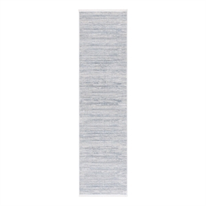 Safavieh Mila 2'-2&quot x 8'-0&quot Polyester Power Loomed Rug in Light Blue / Gray
