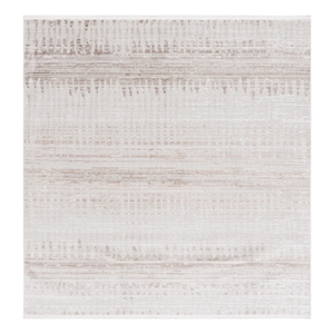 Safavieh Mila 6'-7&quot x 6'-7&quot Polyester Power Loomed Rug in Ivory / Beige /Gray