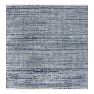 Safavieh Mila 6'-7&quot x 6'-7&quot Polyester Power Loomed Rug in Blue / Ivory