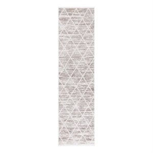 Safavieh Mila 2'-2&quot x 8'-0&quot Polyester Power Loomed Rug in Beige / Ivory