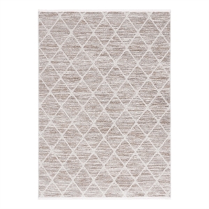 Safavieh Mila 4'-0&quot x 6'-0&quot Polyester Power Loomed Rug in Beige / Ivory