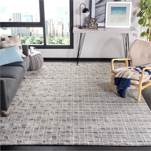 Safavieh Mirage 9'-0&quot x 12'-0&quot Cotton Hand Loomed Rug in Gray / Blue