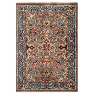 Safavieh 3'-3&quot x 4'-10&quot Power Loomed Rug in Taupe / Blue