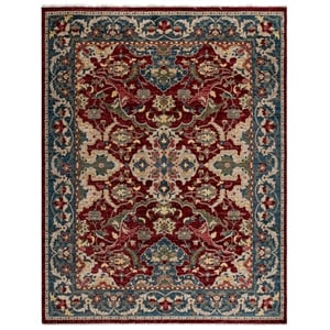 Safavieh 9'-0&quot x 12'-6&quot Polypropylene Power Loomed Rug in Red / Blue
