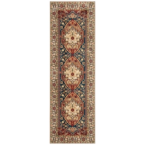 Safavieh 2'-6&quot x 6'-0&quot Polypropylene Power Loomed Rug in Ivory / Blue