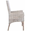 Safavieh Nancy Rattan Accent Chair w/ Cushion in White / Gray