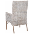 Safavieh Nancy Rattan Accent Chair w/ Cushion in White / Gray