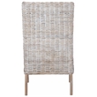 Safavieh Nancy Rattan Accent Chair w/ Cushion in White / Gray
