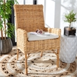 Safavieh Nancy Rattan Accent Chair w/ Cushion in White / Natural