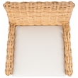 Safavieh Nancy Rattan Accent Chair w/ Cushion in White / Natural