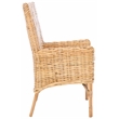 Safavieh Nancy Rattan Accent Chair w/ Cushion in White / Natural