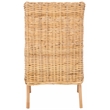 Safavieh Nancy Rattan Accent Chair w/ Cushion in White / Natural