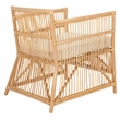 Safavieh Alvis Rattan Accent Chair w/ Cushion in White / Natural