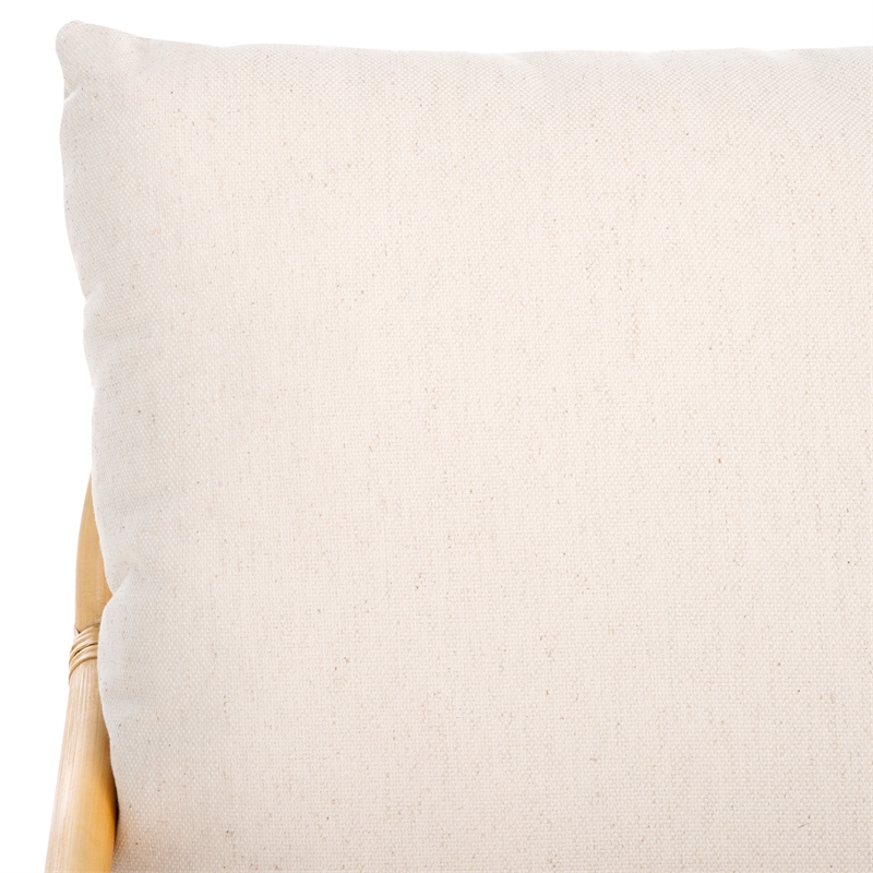 Safavieh Reiley Rattan Accent Chair w/ Cushion in White / Natural