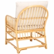 Safavieh Reiley Rattan Accent Chair w/ Cushion in White / Natural