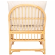 Safavieh Reiley Rattan Accent Chair w/ Cushion in White / Natural