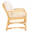 Safavieh Reiley Rattan Accent Chair w/ Cushion in White / Natural