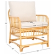 Safavieh Reiley Rattan Accent Chair w/ Cushion in White / Natural