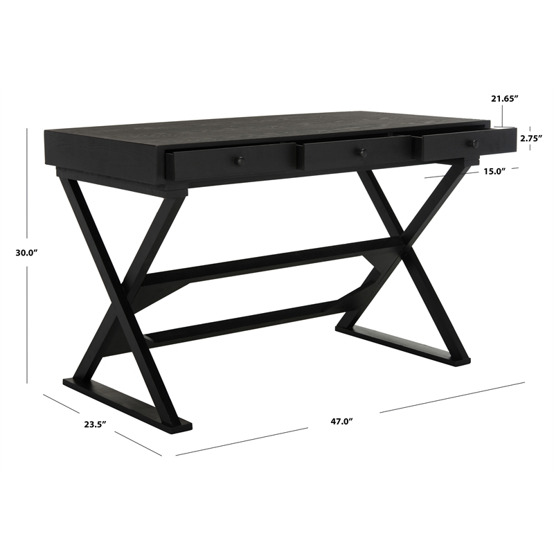 Safavieh Gilbert Wood Desk in Black