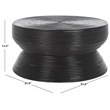 Safavieh Heimdall Round Rattan Coffee Table  in Black