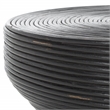 Safavieh Heimdall Round Rattan Coffee Table  in Black