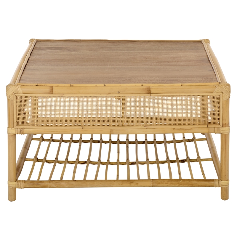 Safavieh Webber Square Wood Coffee Table in Natural
