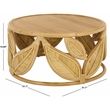 Safavieh Lusine Round Wood Coffee Table  in Natural