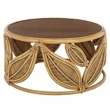 Safavieh Lusine Round Wood Coffee Table in Brown