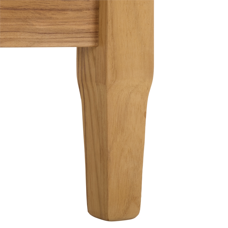 Safavieh Martinique Teak Wood Patio Armchair in Natural / Taupe