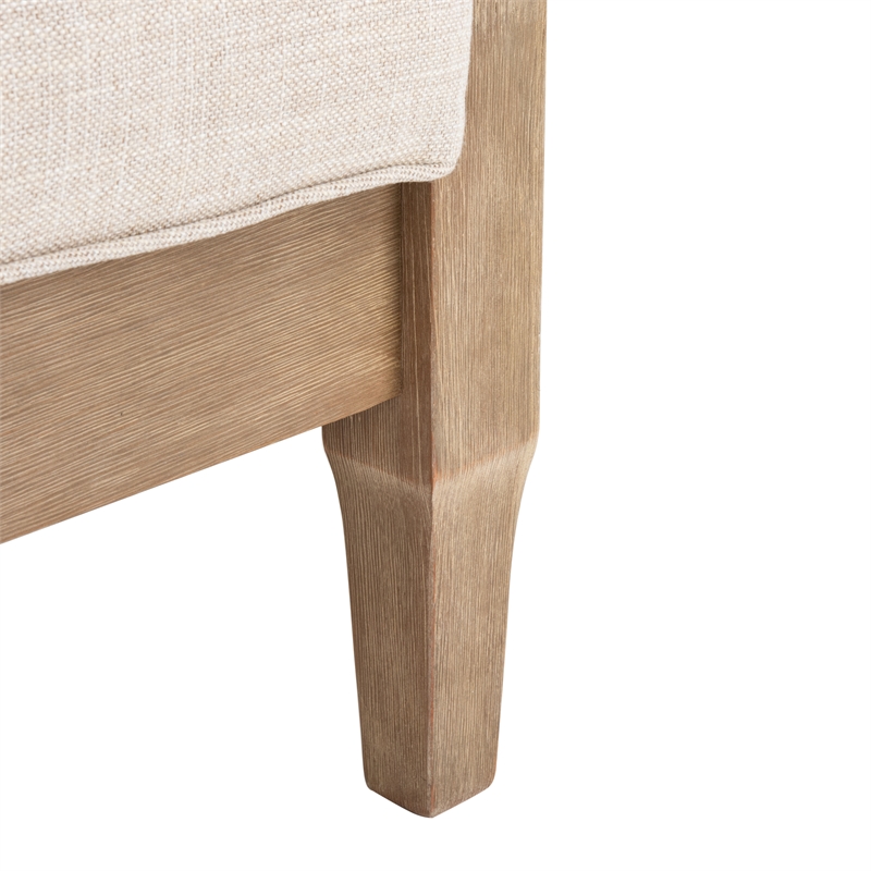 Safavieh Martinique Wood Patio Sofa in Natural / Beige